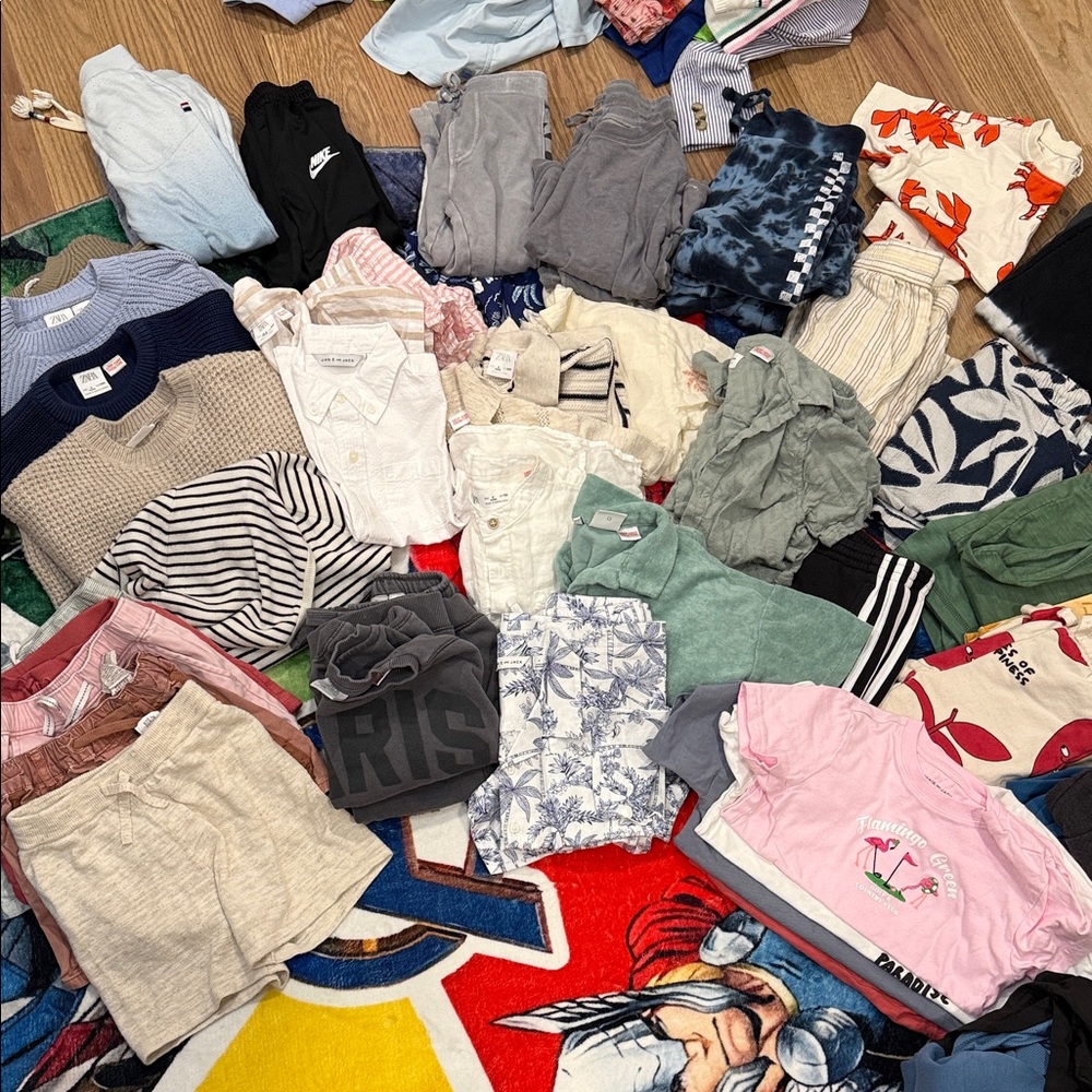 Boys Clothing Haul size 4T Janie and Jack, Zara, Jordan, Dennys, Rylee and Crew